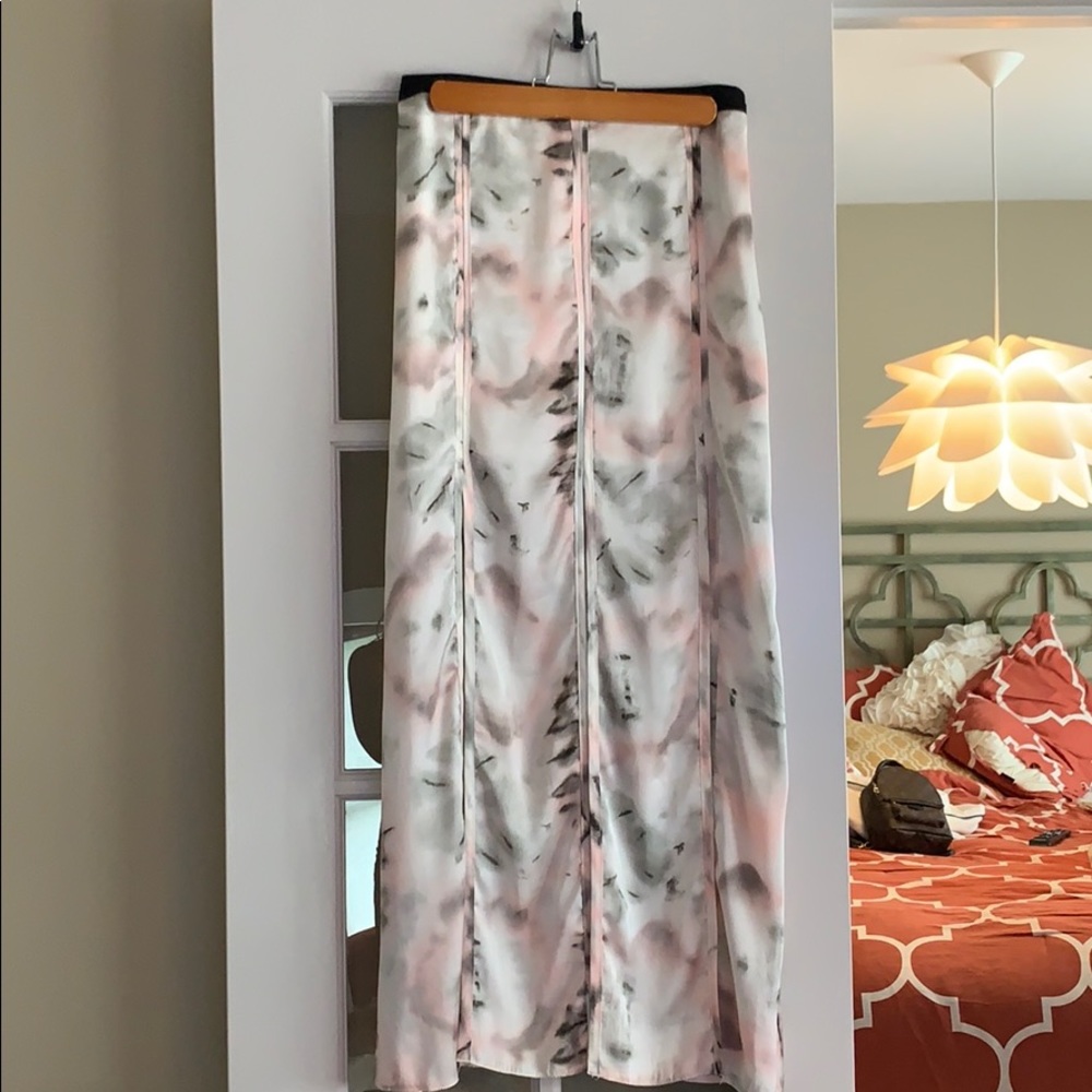 River island satin maxi skirt with slits